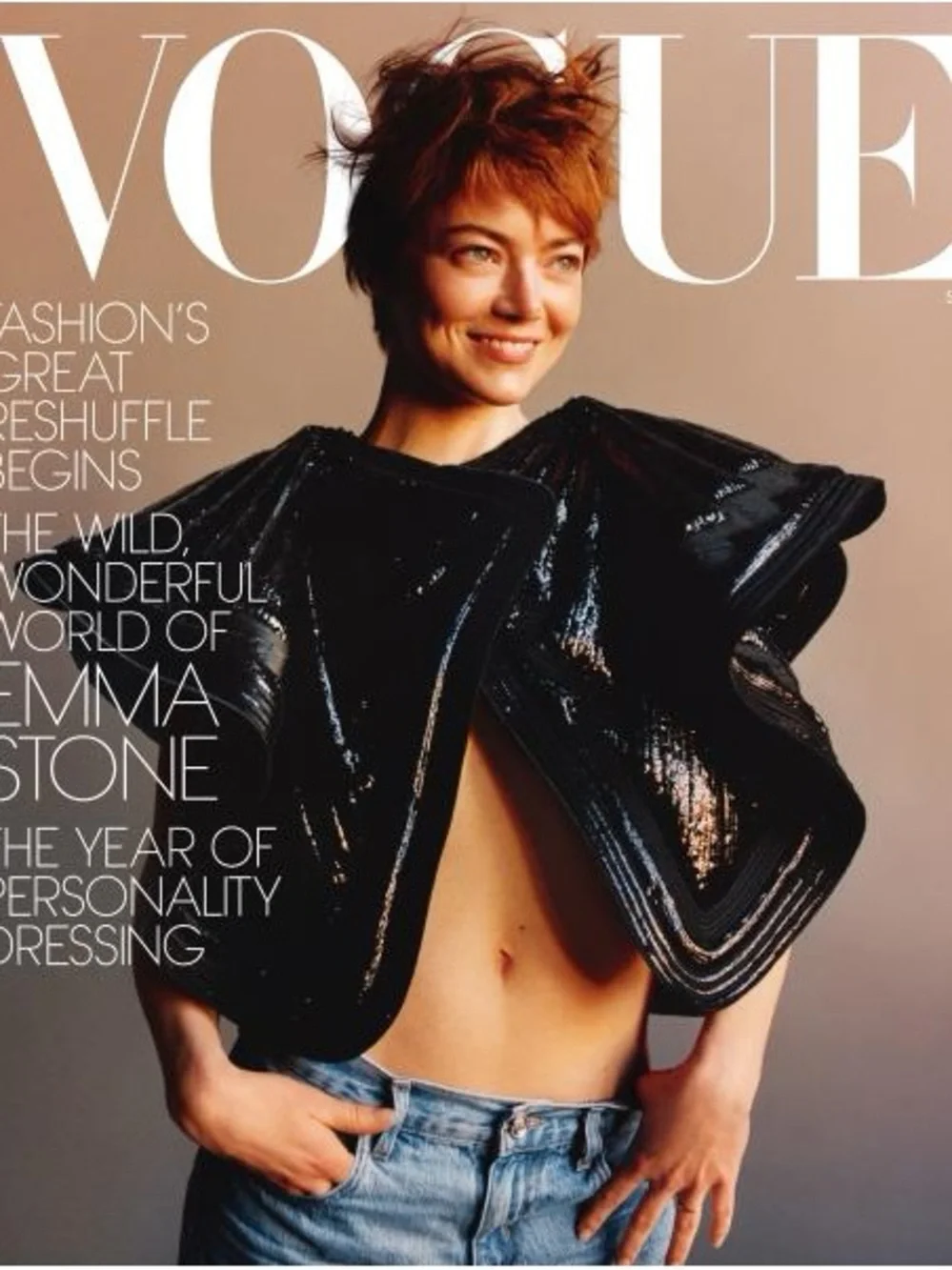 Vogue September 2025 issue featuring actress Emma Stone on the cover